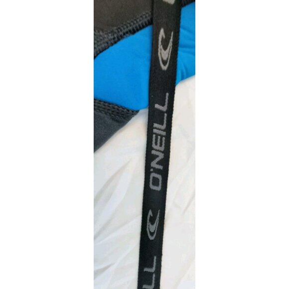 Kids Size US 6 O'Neill Black/Blue Rash Guard Nylon Spandex Zip Back - Picture 5 of 13